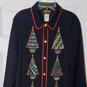 Bob Mackie Holiday Blouse L